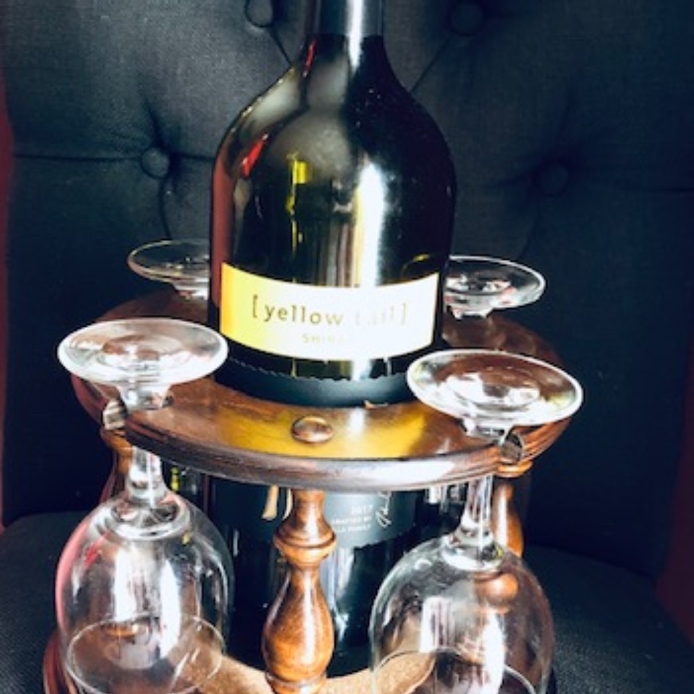 Vintage Wooden Wine Caddy